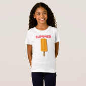 T-shirt fille été Glace à l'eau Restez Cool (Devant entier)