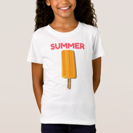 T-shirt fille été Glace à l'eau Restez Cool (Devant)