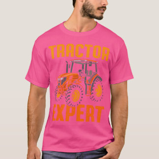 T-shirt Fille experte en tracteur