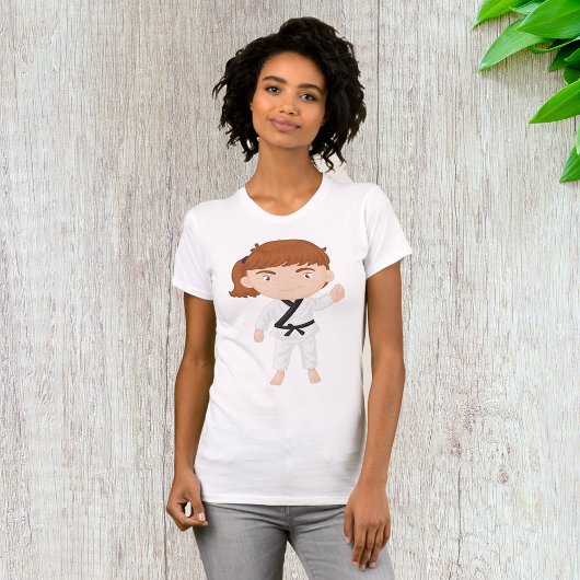 T-Shirt Fille Faire Du Karaté Femmes