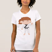 T-Shirt Fille Faire Du Karaté Femmes (Devant)