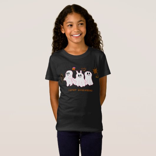 T-shirt fille | Fantômes Drôle Posant Pour Une Pho (Devant entier)