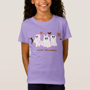 T-Shirt Fille Fantômes Drôles Posant Pour Une Ph
