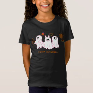 T-Shirt Fille Fantômes Drôles Posant Pour Une Ph
