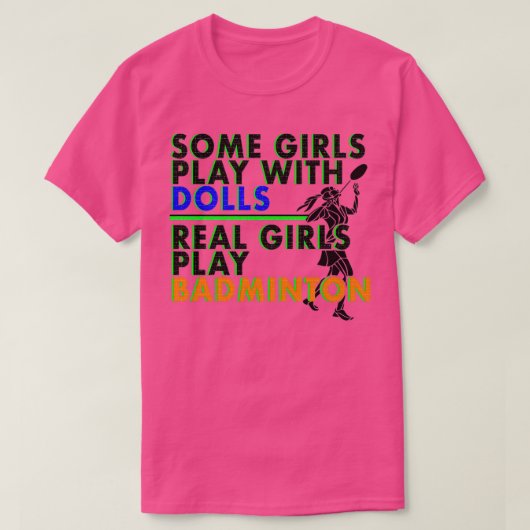 T-shirt Fille Femmes Aiment Badminton Fan T T (Design devant)