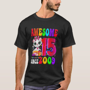 T-shirt Fille fête 15e anniversaire Mignon chat 15 Ans Inc