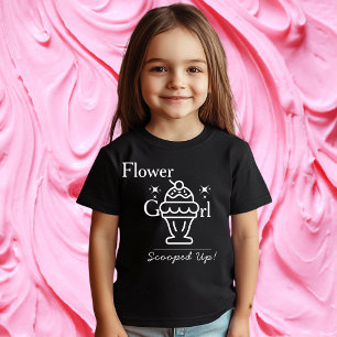 T-shirt Fille Fleur Retro Crème Glacée Prise dans un Ensem