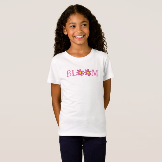 T-shirt fille Fleurs en fleurs (Devant entier)