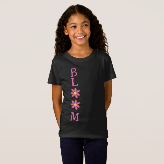 T-shirt fille Fleurs en fleurs (Devant entier)