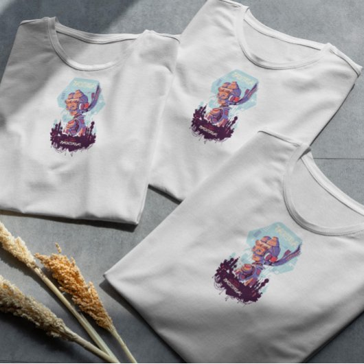 T-shirt Fille futuriste Cyber Urbain