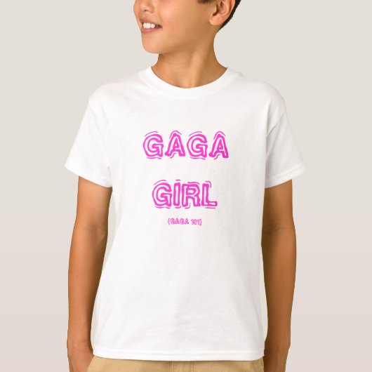 T-SHIRT FILLE GAGA, (101 GAGAS) (Devant)