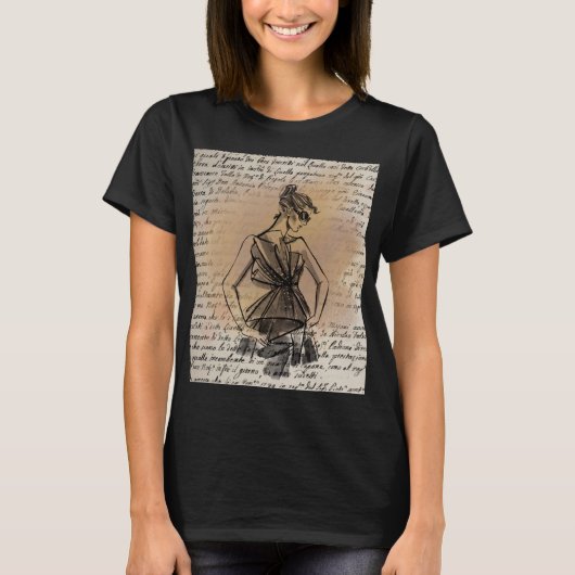 T-shirt fille glamour (Devant)