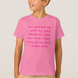 T-shirt Fille grossière - poney