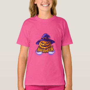 T-shirt Fille Halloween Scary Jack O’ Lantern