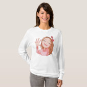 T-shirt Fille heureuse en amour (Devant entier)