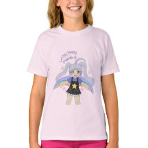 Fille Heureuse Illustration Dessinée à la Main – P