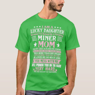 T-shirt Fille Heureuse Parce Que Je Suis Élevé Par Un Min