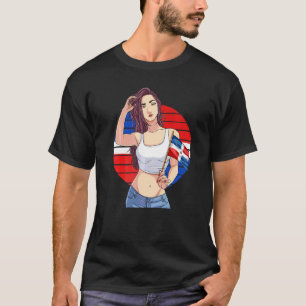 T-shirt Fille hispanique Fierté dominicaine République dom