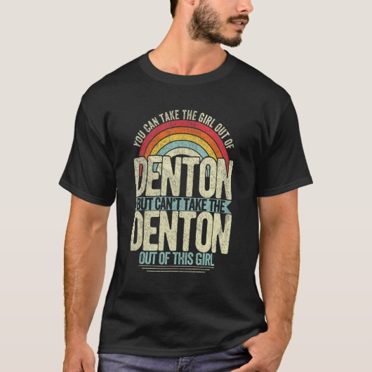 T-shirt Fille Hors De Denton Texas Accueil Denton_1 (Devant)