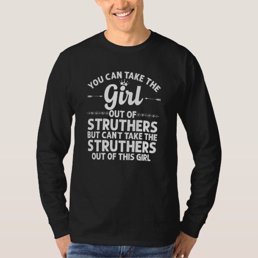 T-shirt Fille Hors De Struthers Oh Ohio Funny Home Racines (Devant)