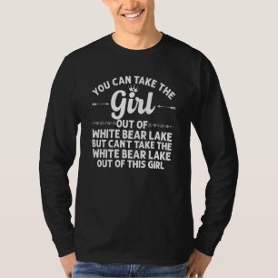 T-shirt Fille Hors De White Bear Lake Mn Minnesota Racines
