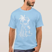 T-shirt fille Hula blanche (Devant)