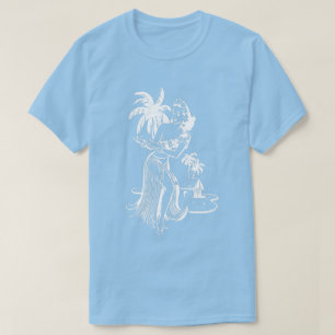 T-shirt fille Hula blanche