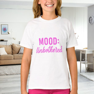T-shirt Fille imperturbable citation rose blanc
