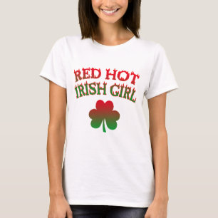 T-shirt Fille irlandaise d'un rouge ardent