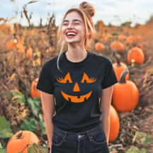 Fille Jack-o'-lantern Citrouille Face Halloween