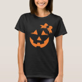 T-shirt Fille Jack-o-lanterne Citrouille Face Halloween (Devant)