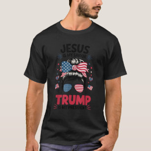 T-shirt Fille Jésus Mon Sauveur Trump Président Christian