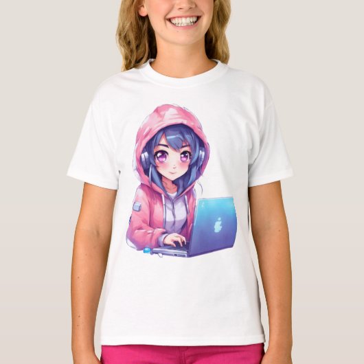 T-shirt Fille Kawaii (Devant)