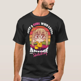 T-shirt Fille Kawaii d'anime   pour les amateurs d'anime e