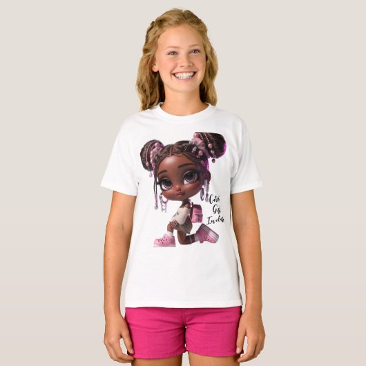 T-shirt Fille la Plus Mignonne de la Classe Enfants (Devant entier)