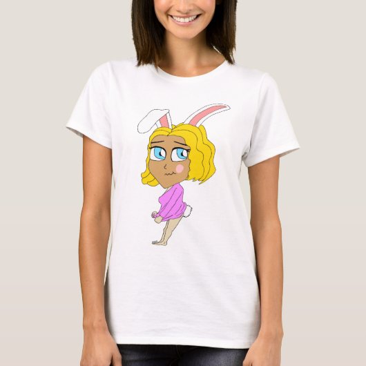 T-shirt fille lapin chibi (Devant)