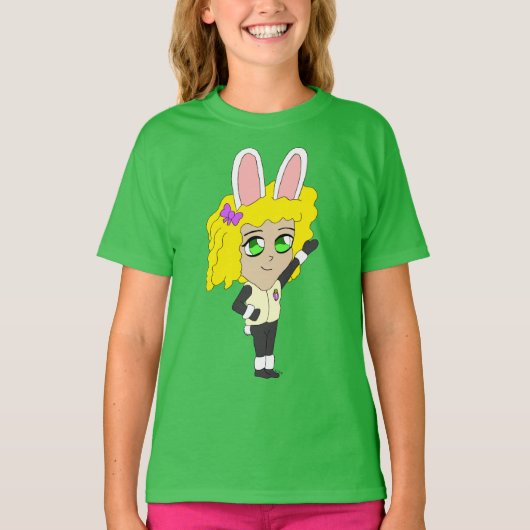 T-shirt fille lapin chibi   (Devant)