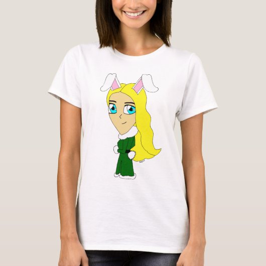 T-shirt fille lapin chibi (Devant)