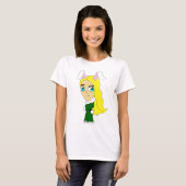 T-shirt fille lapin chibi (Devant entier)