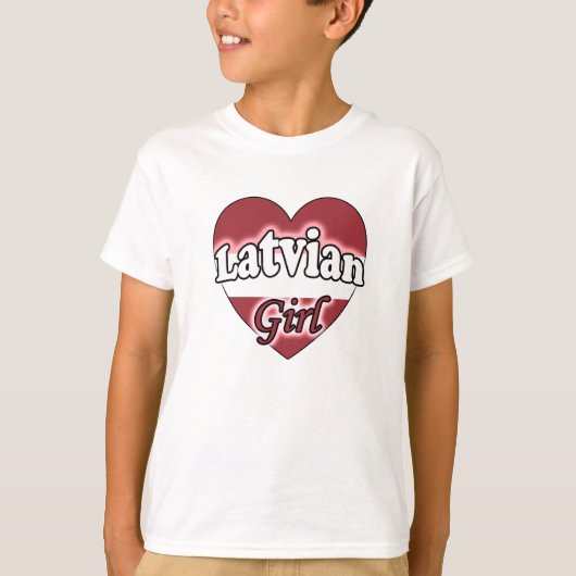 T-shirt Fille lettone (Devant)