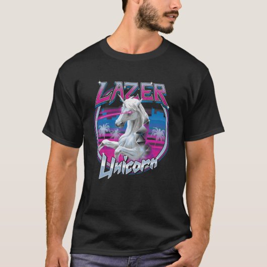 T-shirt Fille licorne laser (Devant)