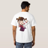 T-shirt fille magique mignonne (Dos entier)