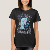 T-shirt Fille Manatee I Femme Aime Manatee I mignonne Mana (Devant)