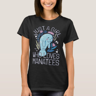 T-shirt Fille Manatee I Femme Aime Manatee I mignonne Mana