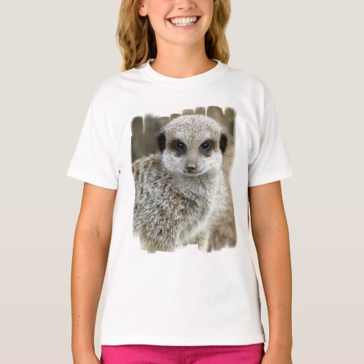 T-shirt fille Meerkat Face (Devant)