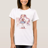 T-shirt fille mignonne Anime (Devant)