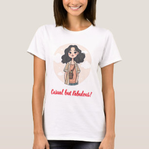T-shirt Fille mignonne avec tenue Décontractée