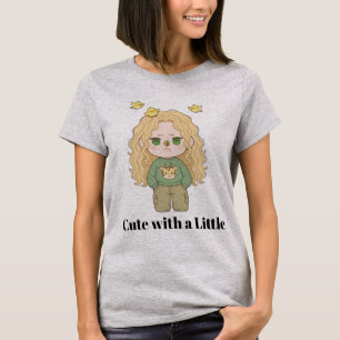 T-shirt : Fille mignonne mais grincheuse - Fille Chibi Kaw