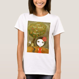 T-shirt Fille mignonne - pouvez-vous garder un secret ?