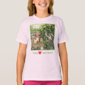 T-shirt fille mignonne qui regarde et chèvre migno (Devant)